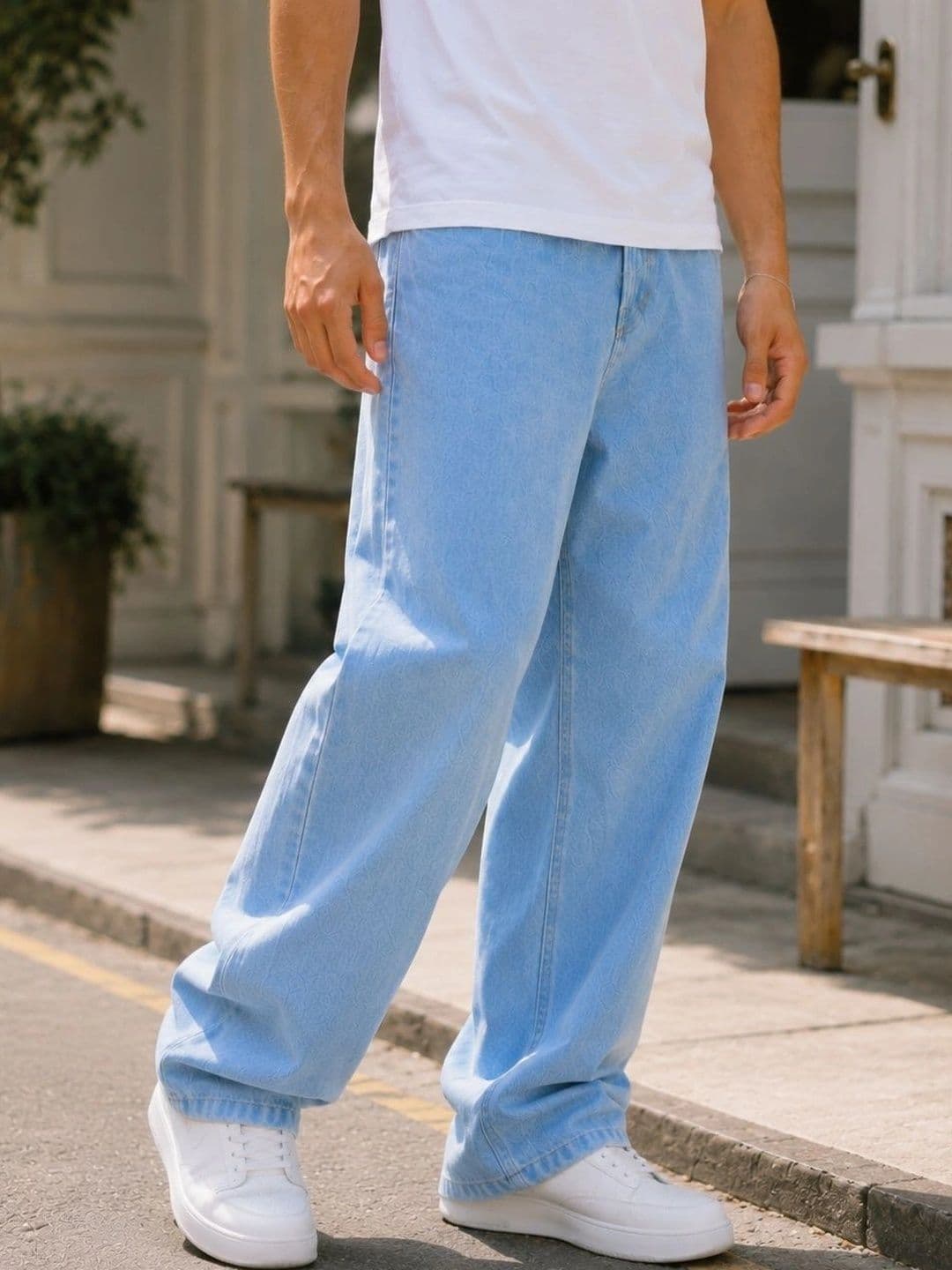 DENIM HAWK Men Classic Straight Fit Mid-Rise Stretchable Jeans thumbnail 3