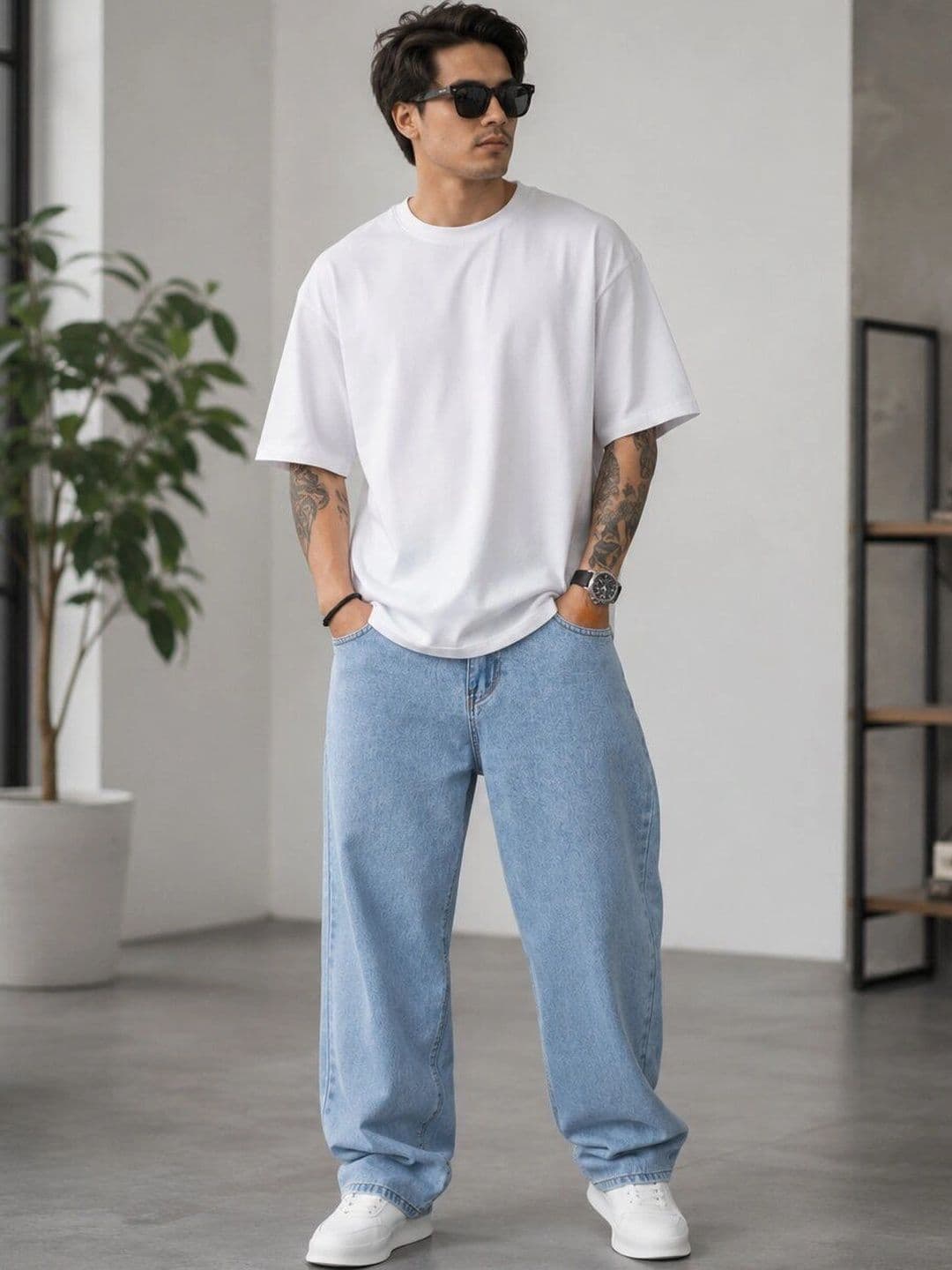 HIGH DENIM Men Straight Fit Mid-Rise Stretchable Jeans - view 1