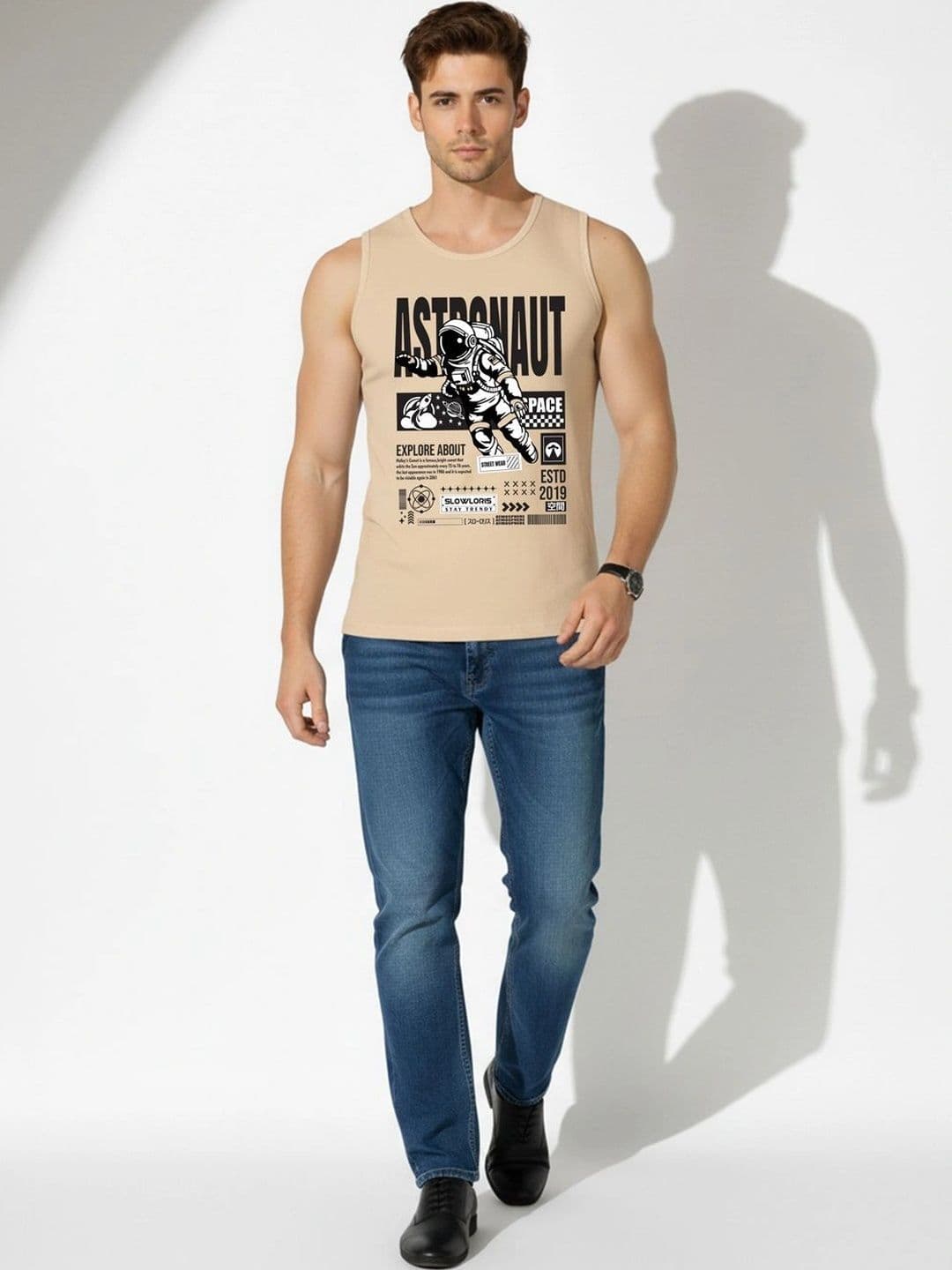 CRYPTIC Men Pack of 2 Printed Innerwear Vests thumbnail 3