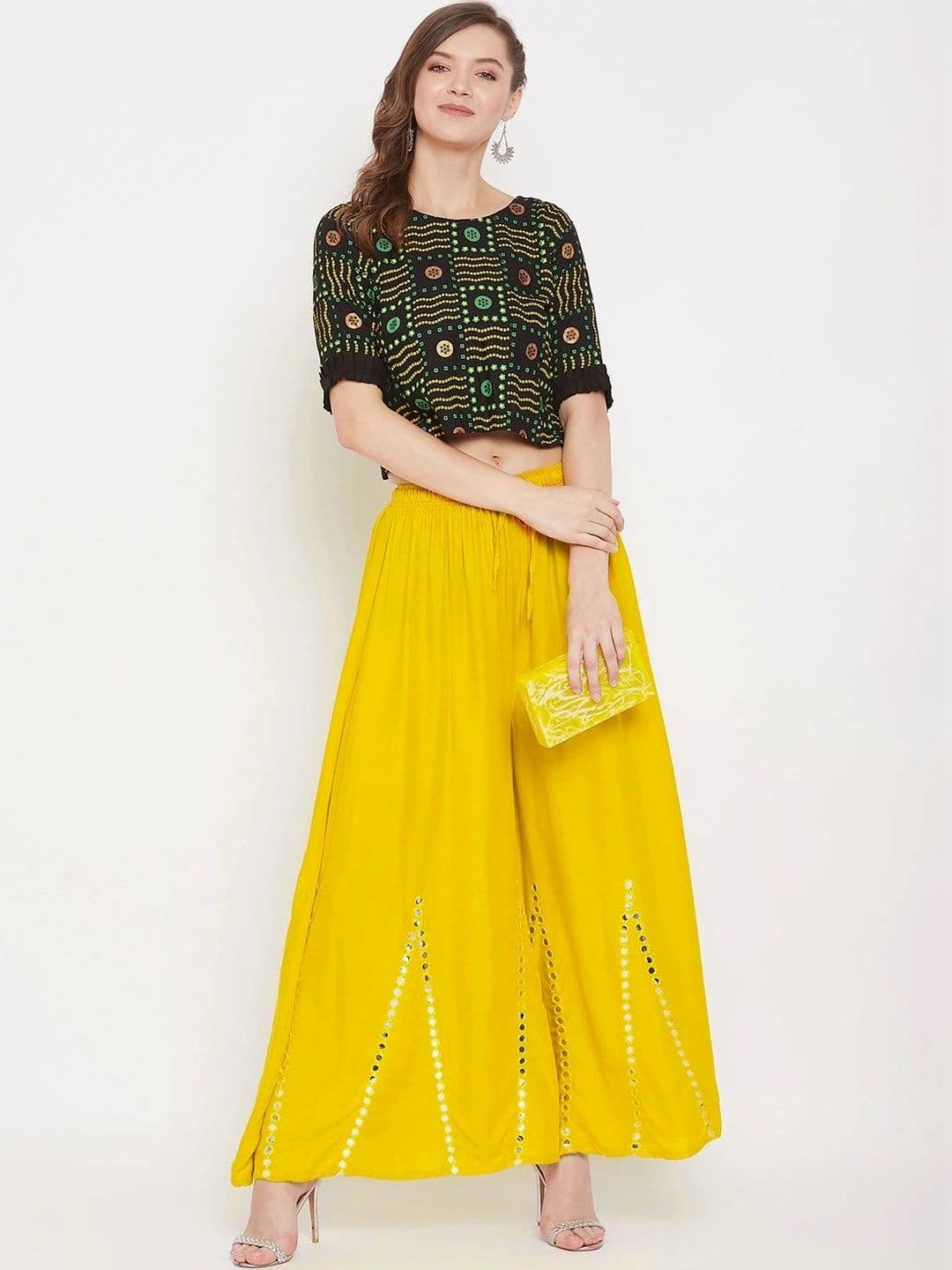 Meyara Women Embellished Knitted Ethnic Palazzos thumbnail 3