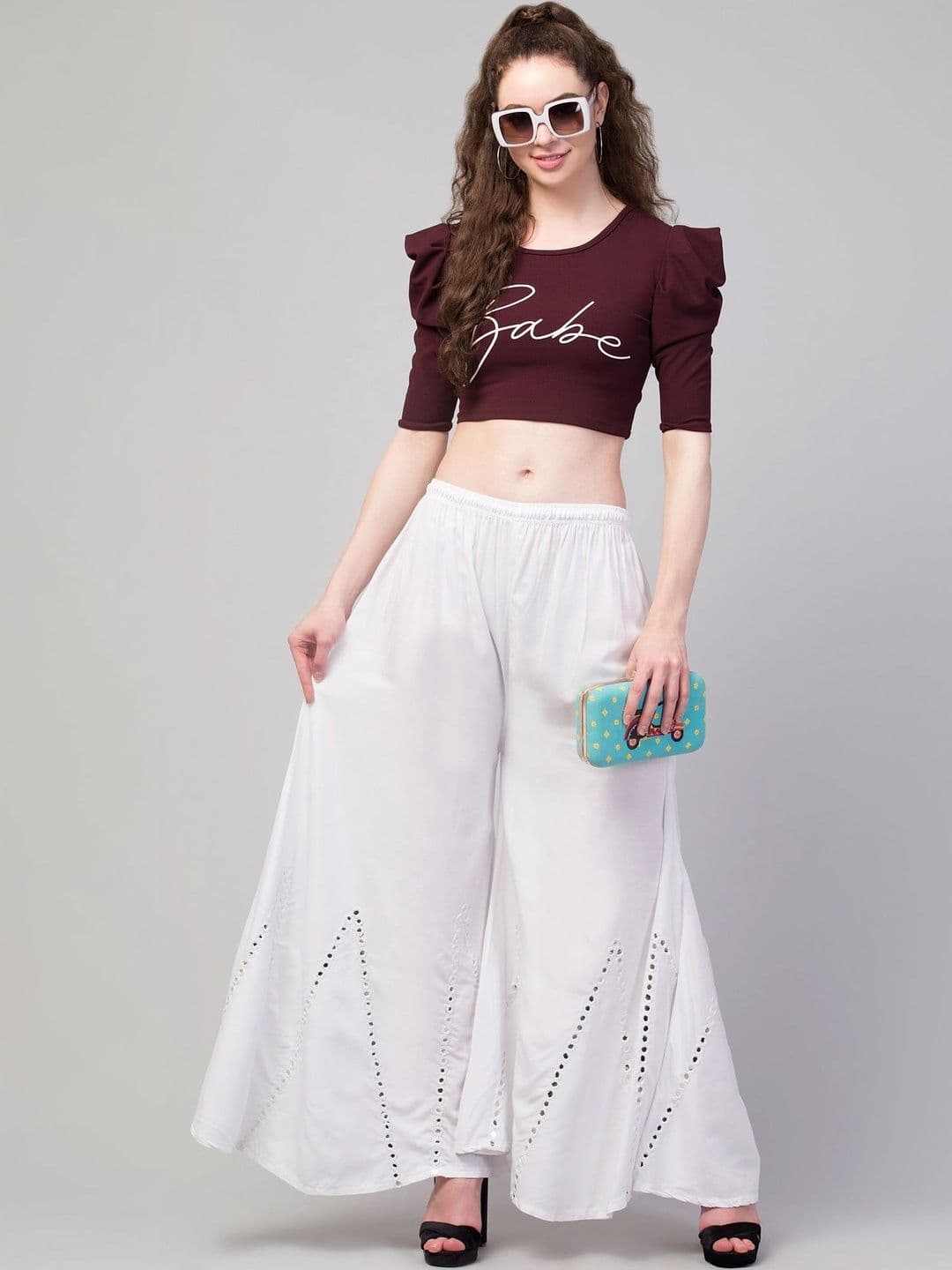 Meyara Women Embellished Knitted Ethnic Palazzos thumbnail 3