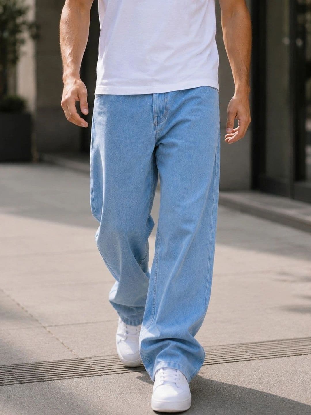 DENIM HAWK Men Classic Straight Fit Mid-Rise Stretchable Jeans thumbnail 2