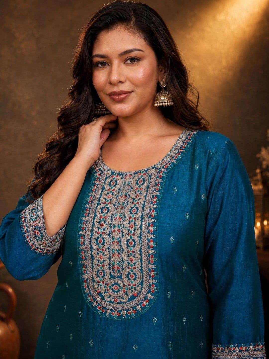 FULL BLOOM Women Embroidered Thread Work Kurta thumbnail 6