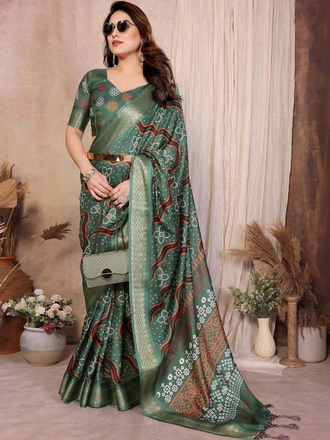 Mitera Bandhani Designer Saree - view 1
