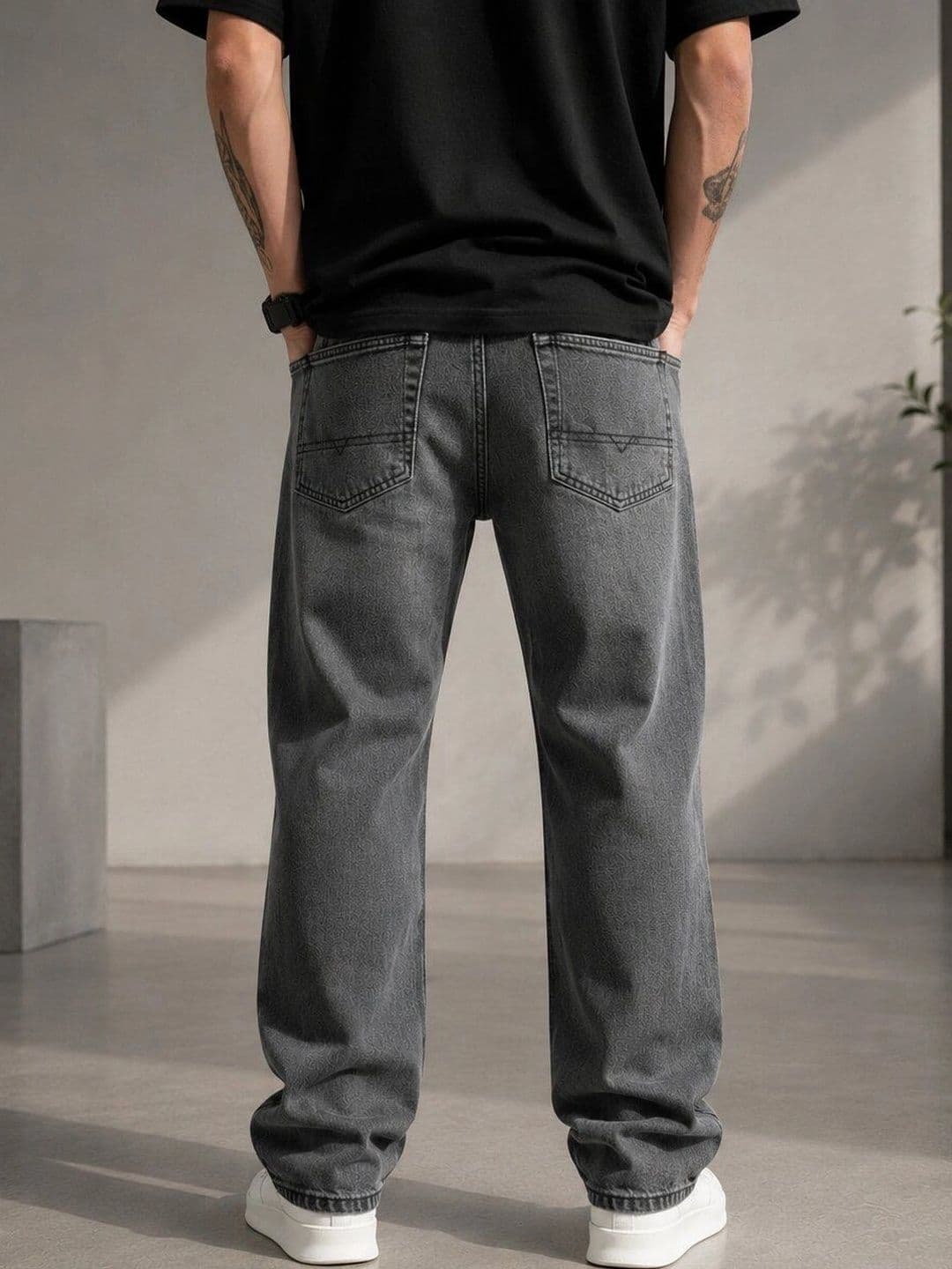 HIGH DENIM Men Straight Fit Mid-Rise Stretchable Jeans thumbnail 4