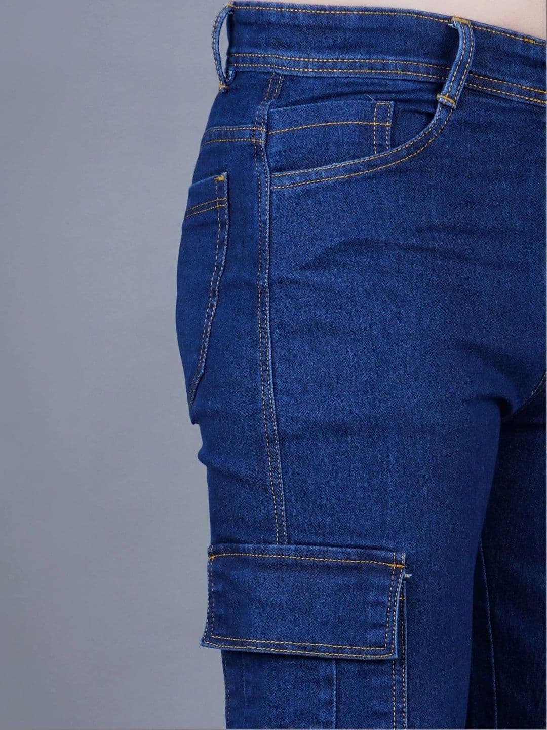 R.Code by The Roadster Life Co. Men Classic Regular Fit Mid-Rise Stretchable Jeans thumbnail 2