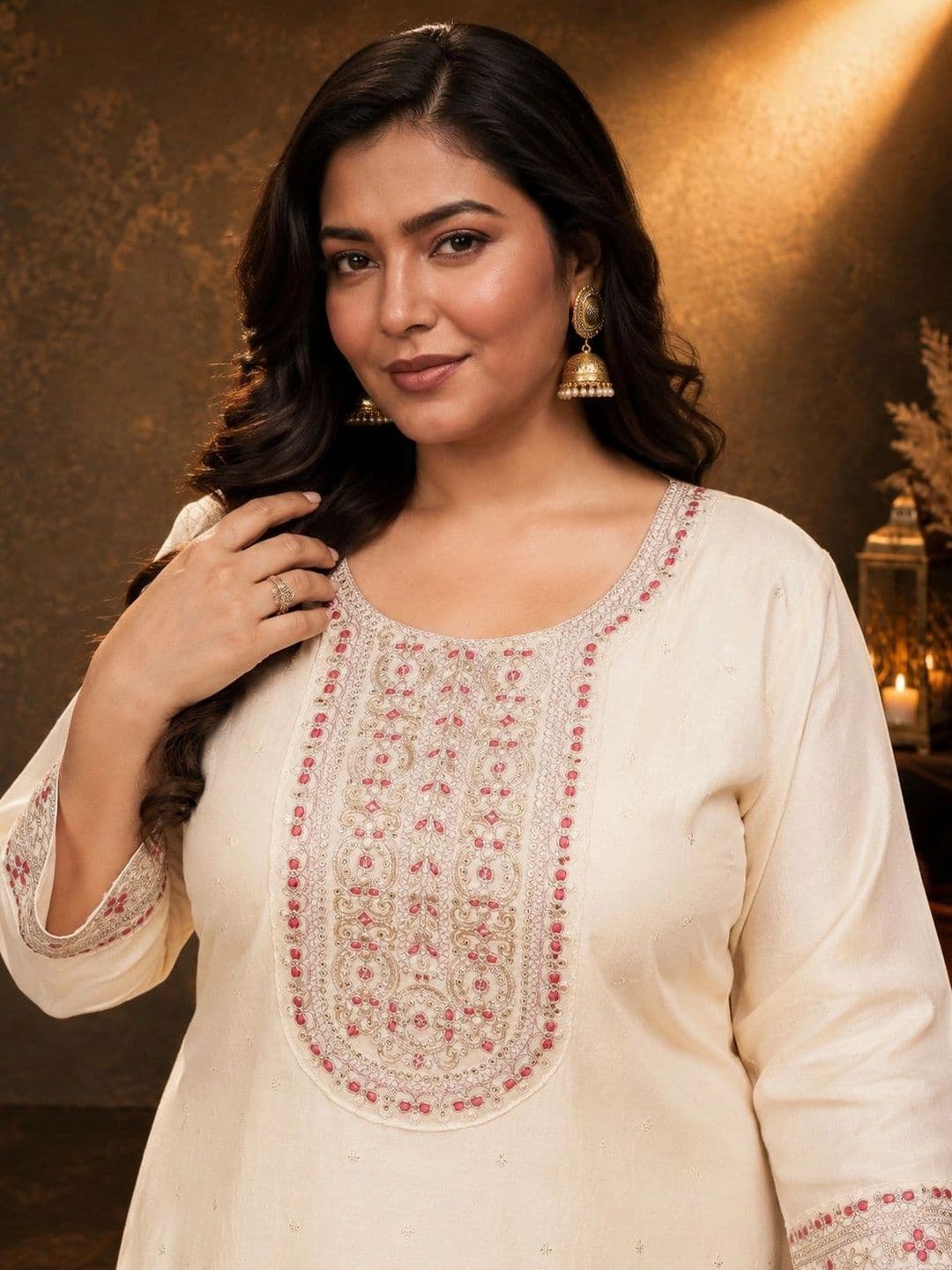 FULL BLOOM Women Embroidered Thread Work Kurta thumbnail 5