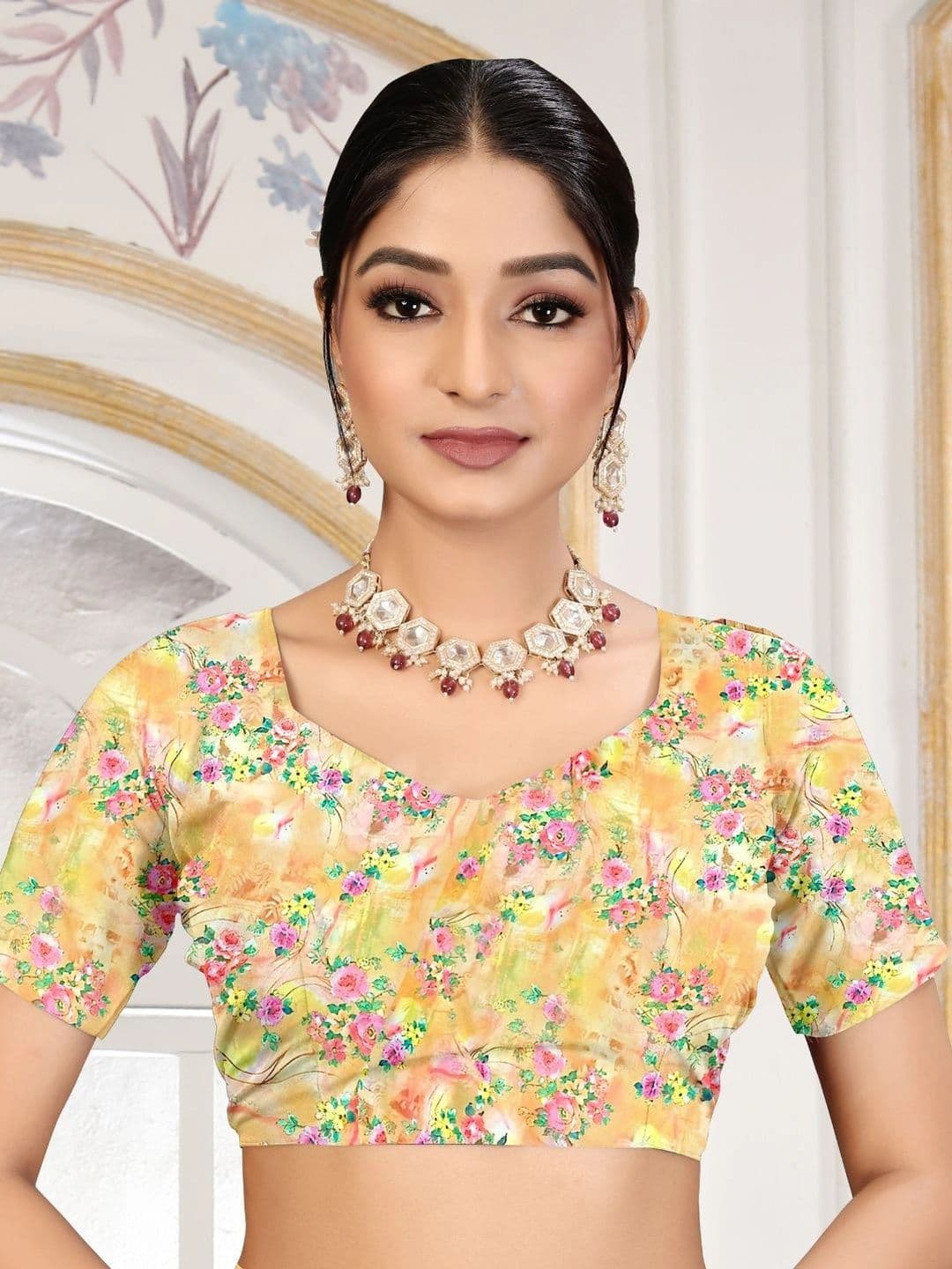 Mitera Floral Pure Georgette Designer Saree thumbnail 2