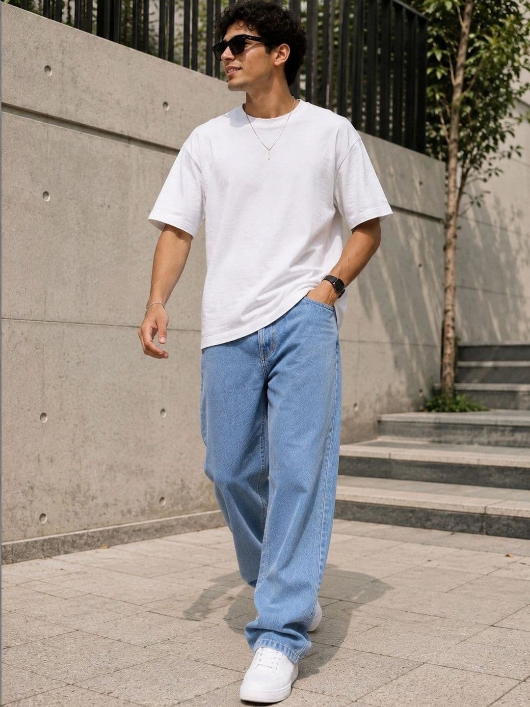DENIM HAWK Men Classic Straight Fit Mid-Rise Stretchable Jeans thumbnail 3