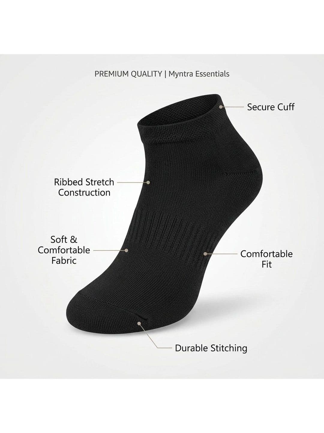 Moda Rapido Men Cotton Blend Ankle Length Socks thumbnail 4