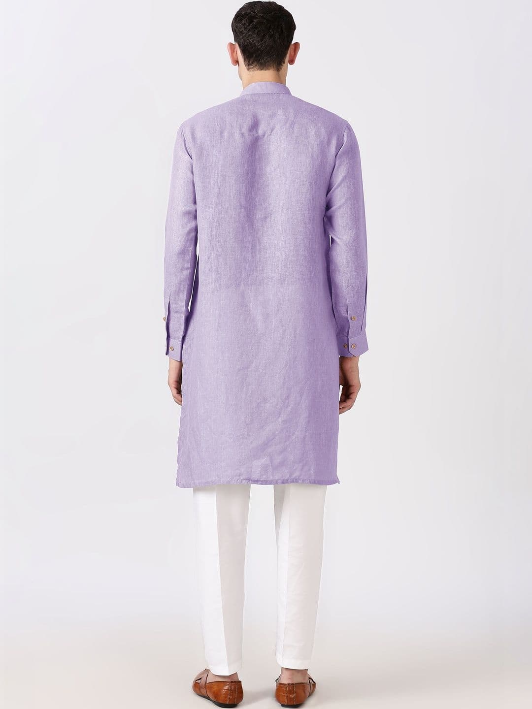 Anouk Men Cotton Linen Long Kurta thumbnail 5