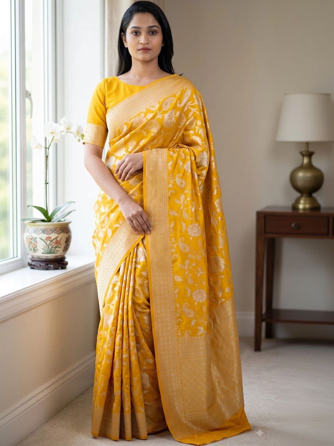 VastraVestit Woven Design Zari Art Silk Kanjeevaram Saree thumbnail 3