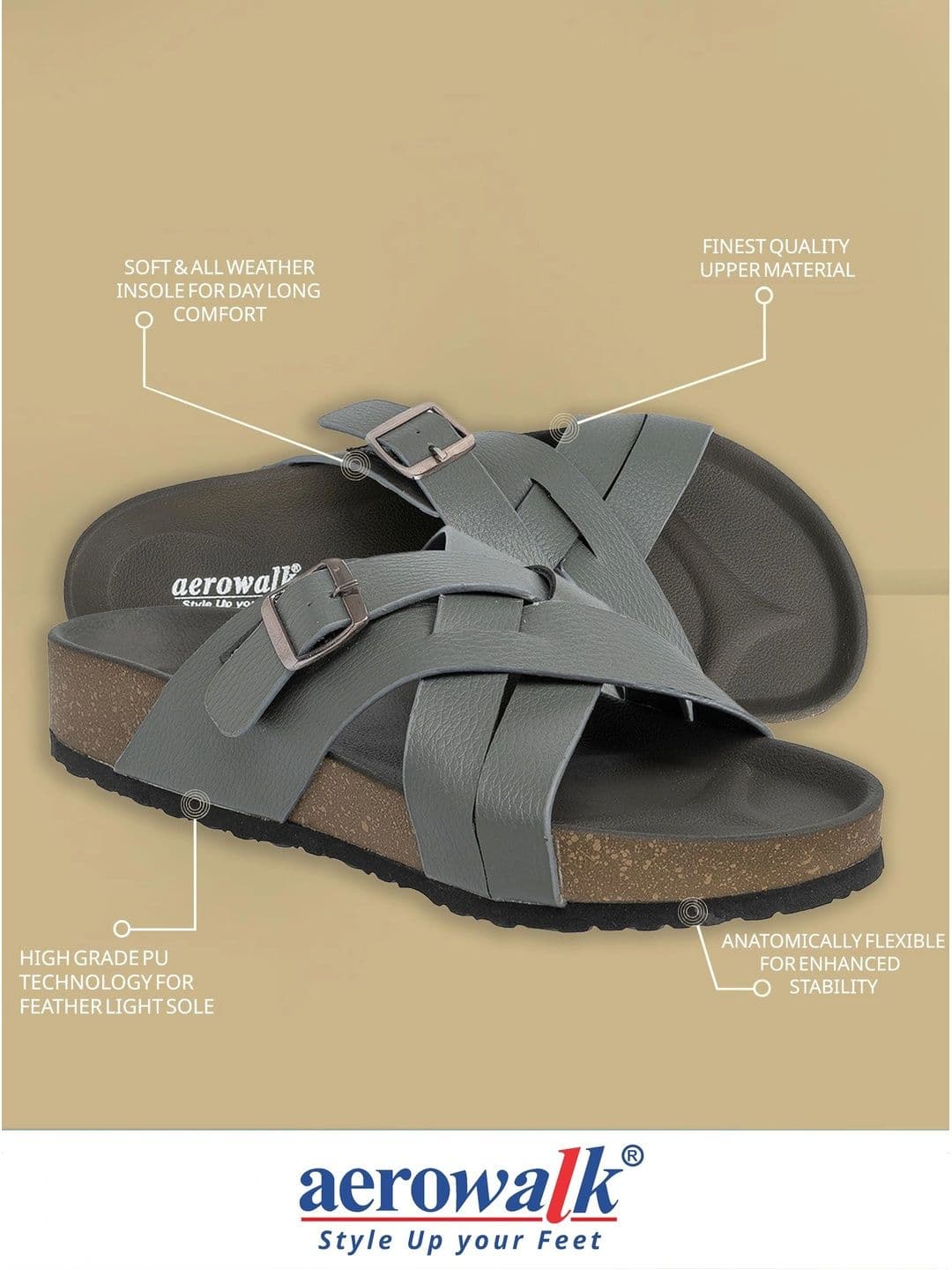 Aerowalk Men Comfort Sandals thumbnail 5