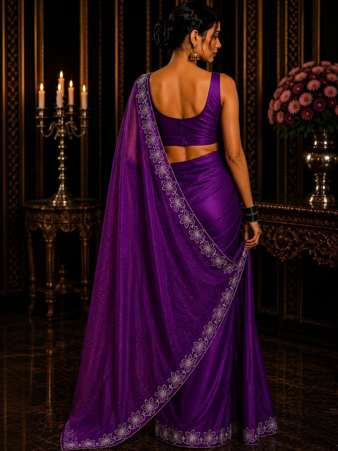 Divyanti Designs Embroidered Art Silk Saree thumbnail 3