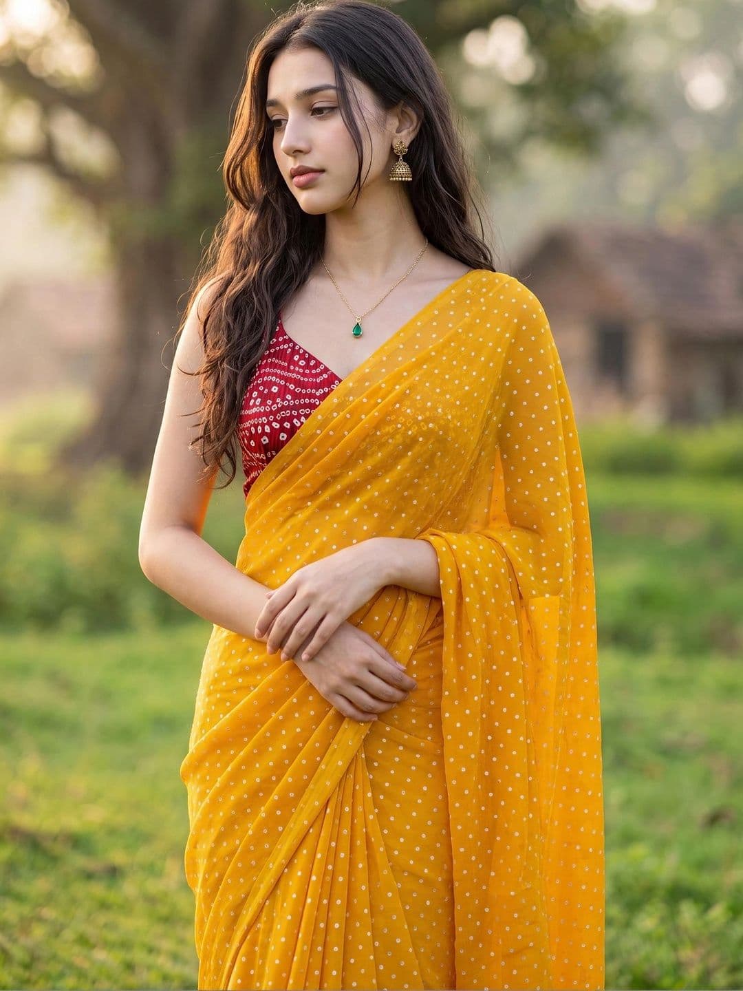 Looootnest Pure Georgette Saree thumbnail 4
