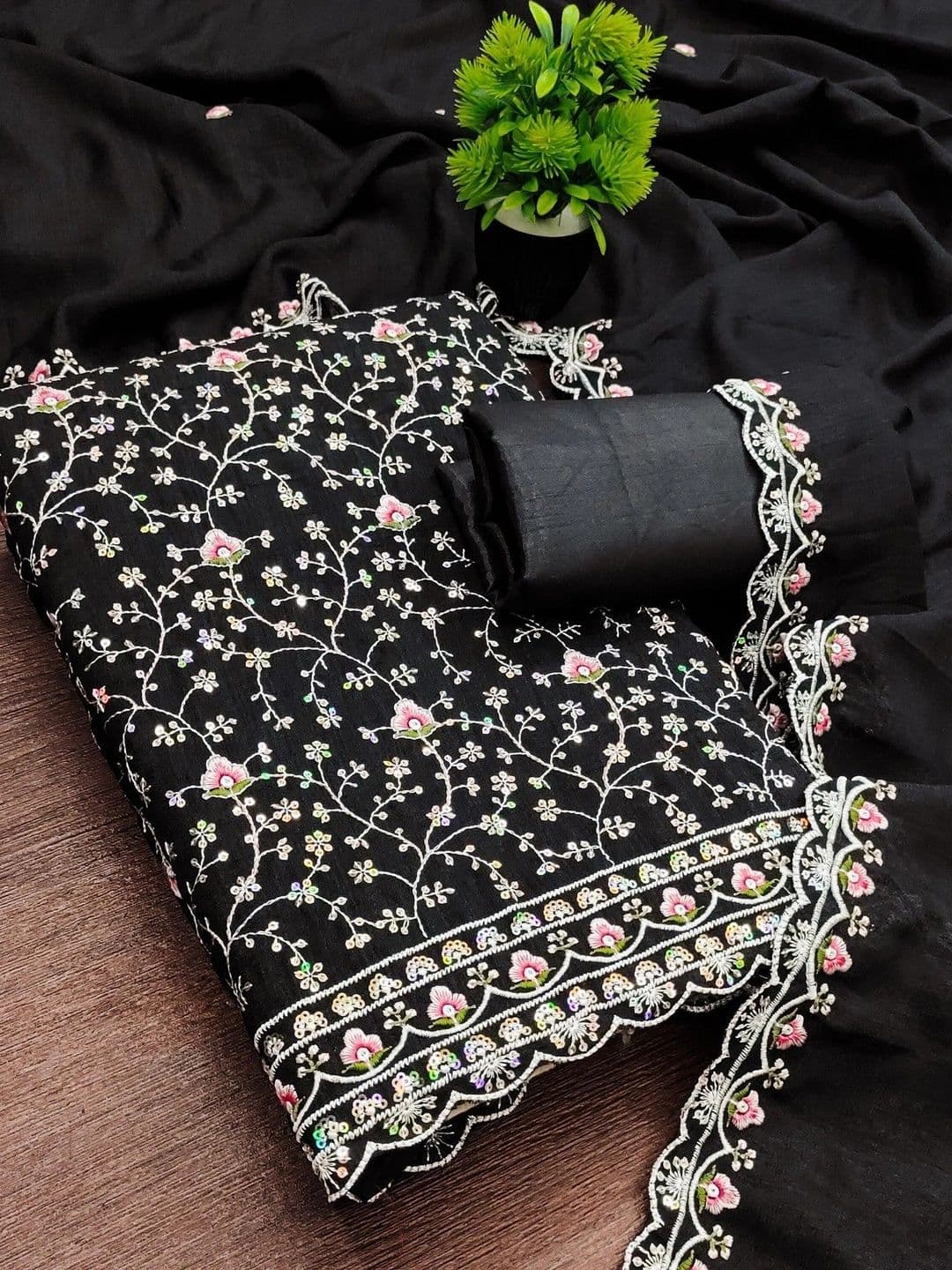 TAVAS Unstitched Dress Material - view 1