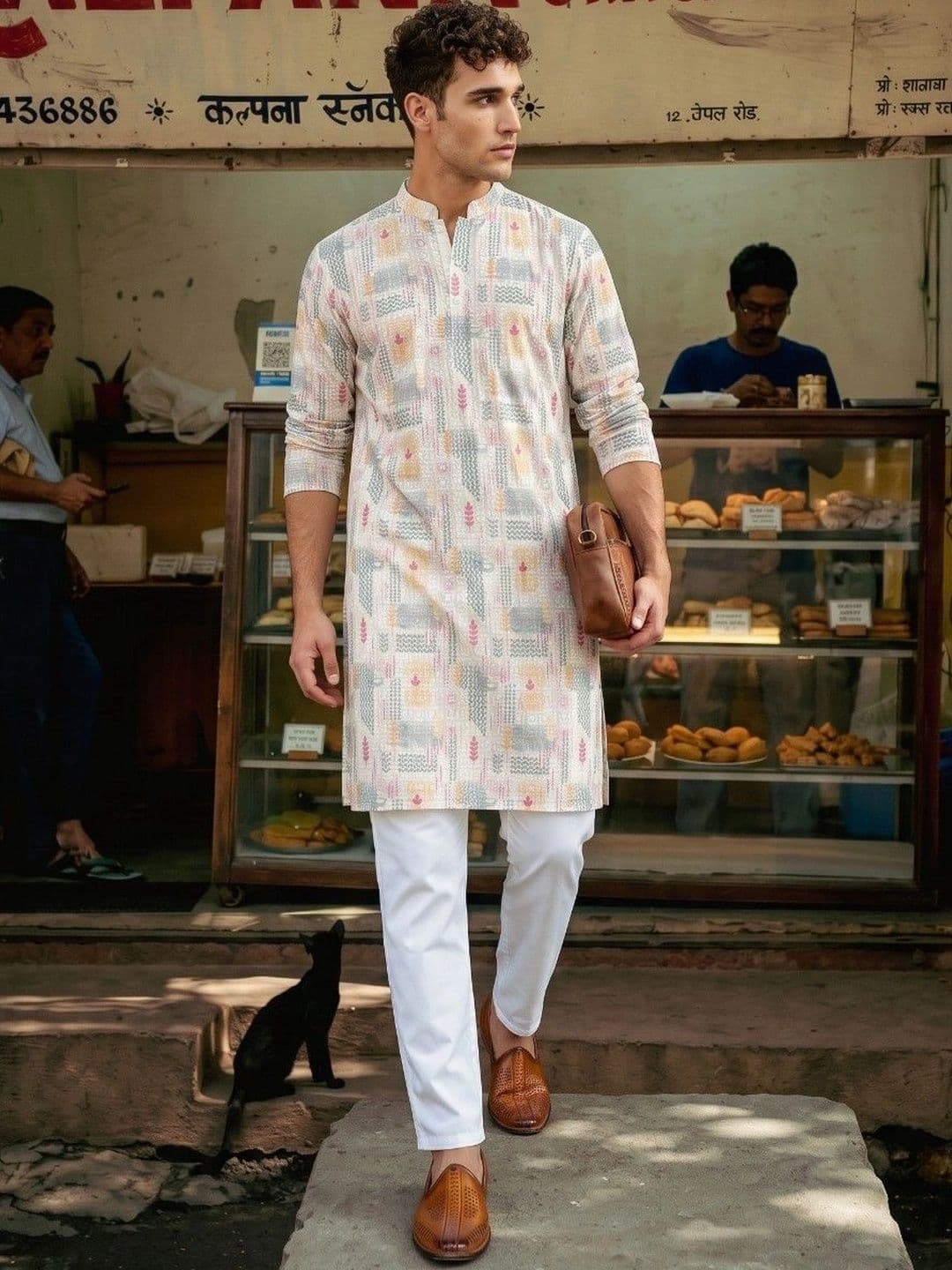 DRIP CHOWK Men Ethnic Motifs Embroidered Thread Work Kurta thumbnail 3