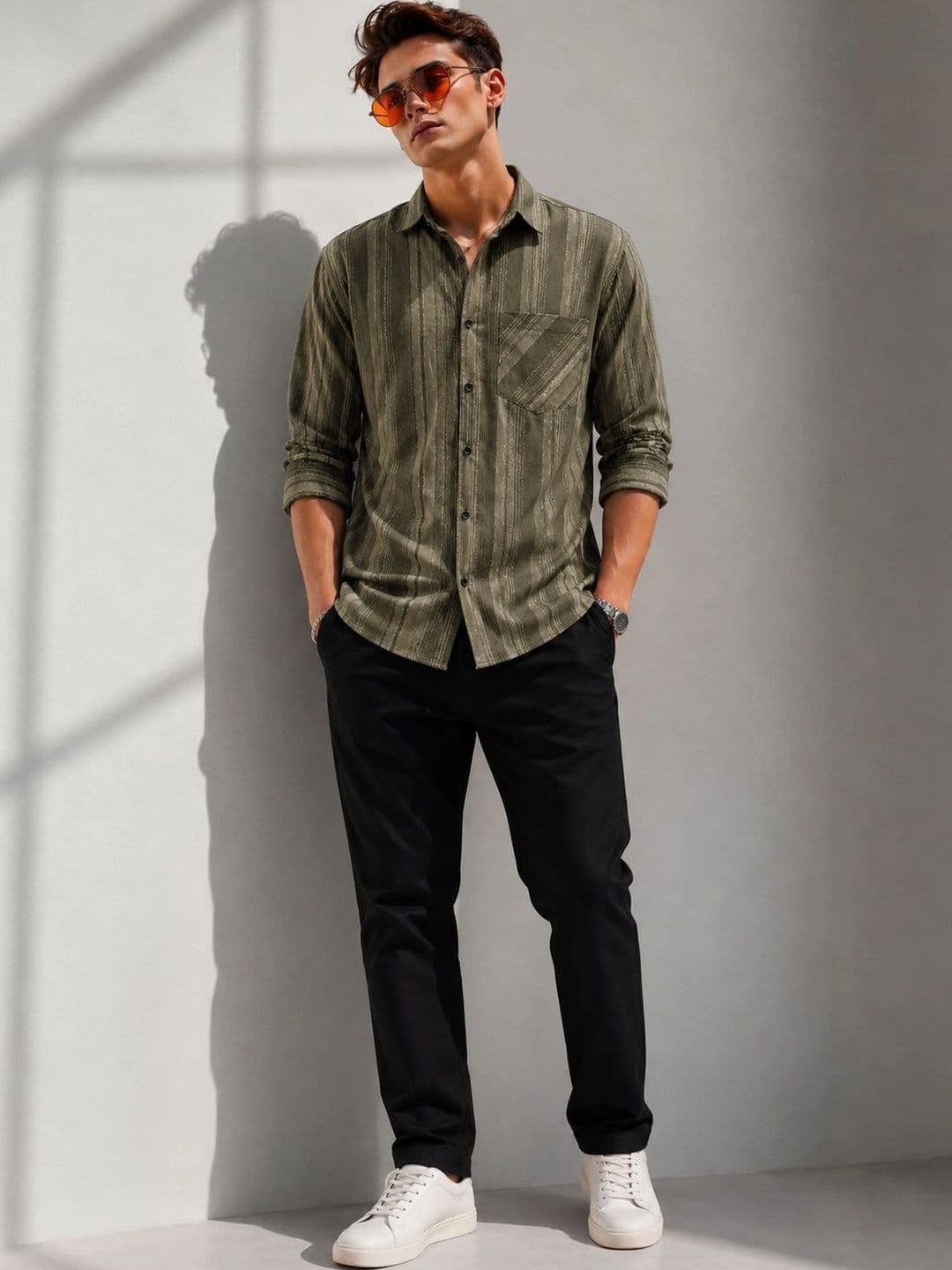 Mast & Harbour Men Comfort Striped Casual Shirt thumbnail 3