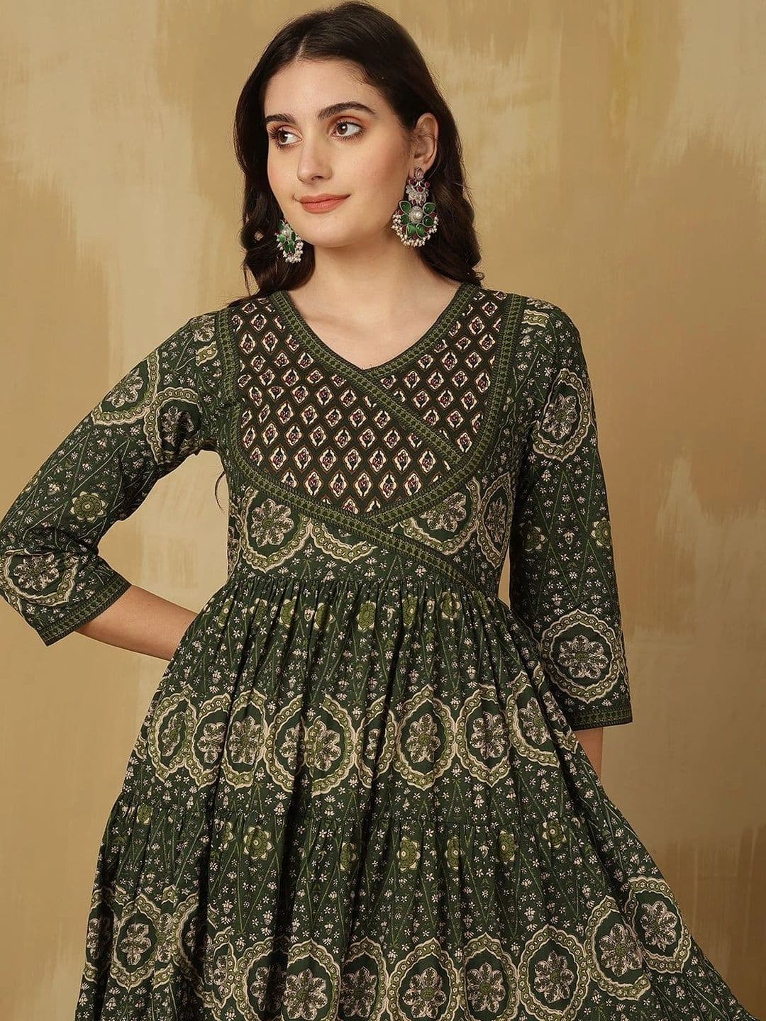 Sangria Women Ethnic Motifs Printed Anarkali Kurta thumbnail 4