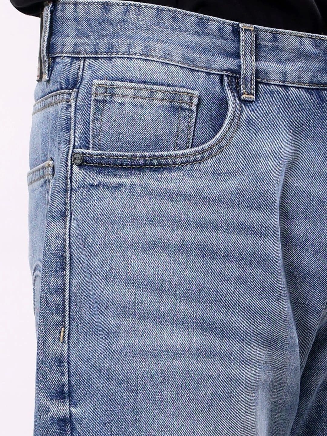 Stylox Men's Baggy Fit Non-Stretchable Mid-Rise Jeans thumbnail 4