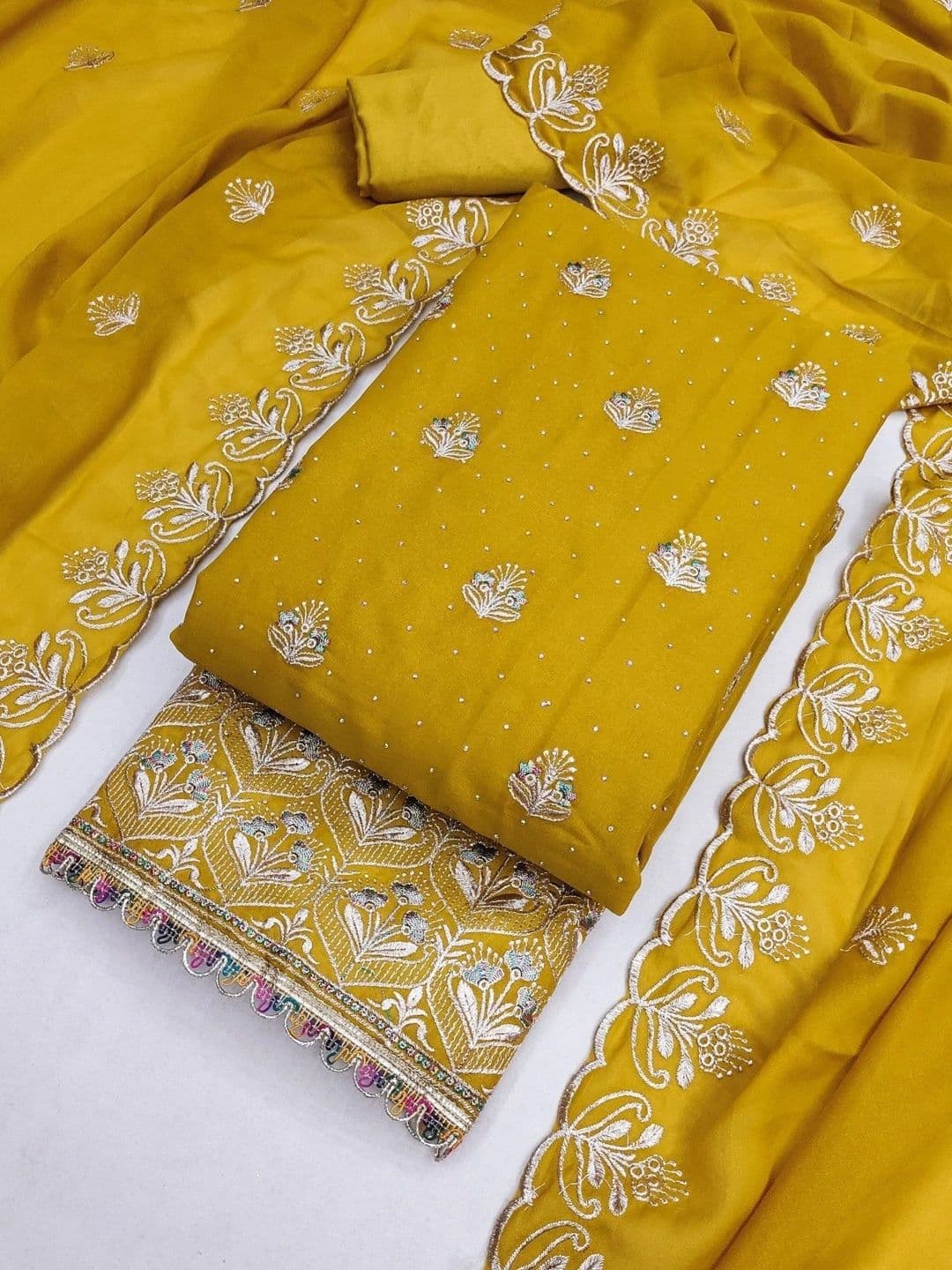 TAVAS Embroidered Unstitched Dress Material thumbnail 5