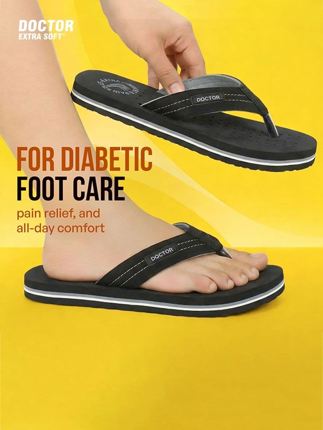 DOCTOR EXTRA SOFT Men Perforated Orthopedic Non-Slip Thong Flip-Flops thumbnail 5