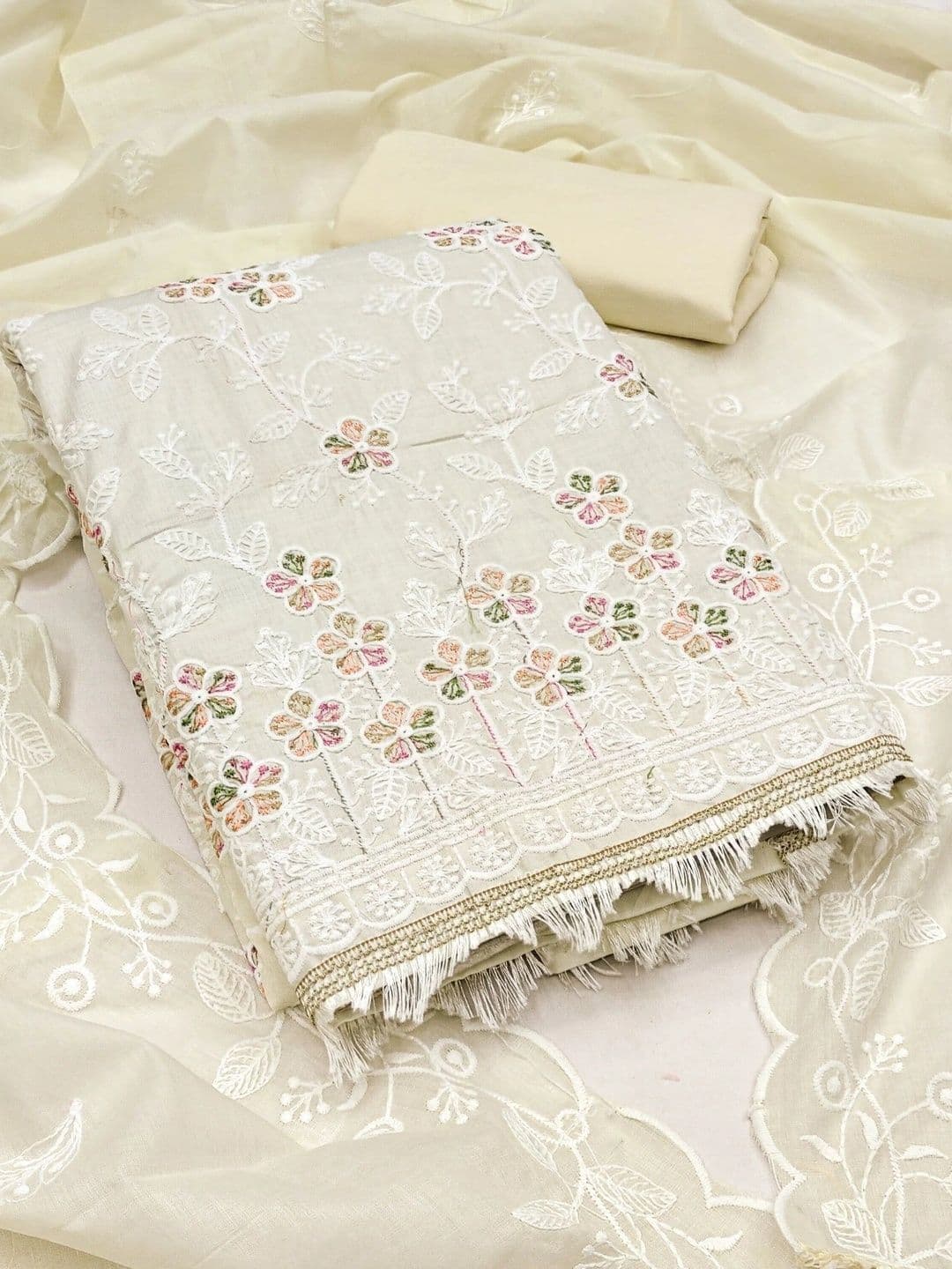 Dhaaga Ghar Embroidered Unstitched Dress Material - view 1