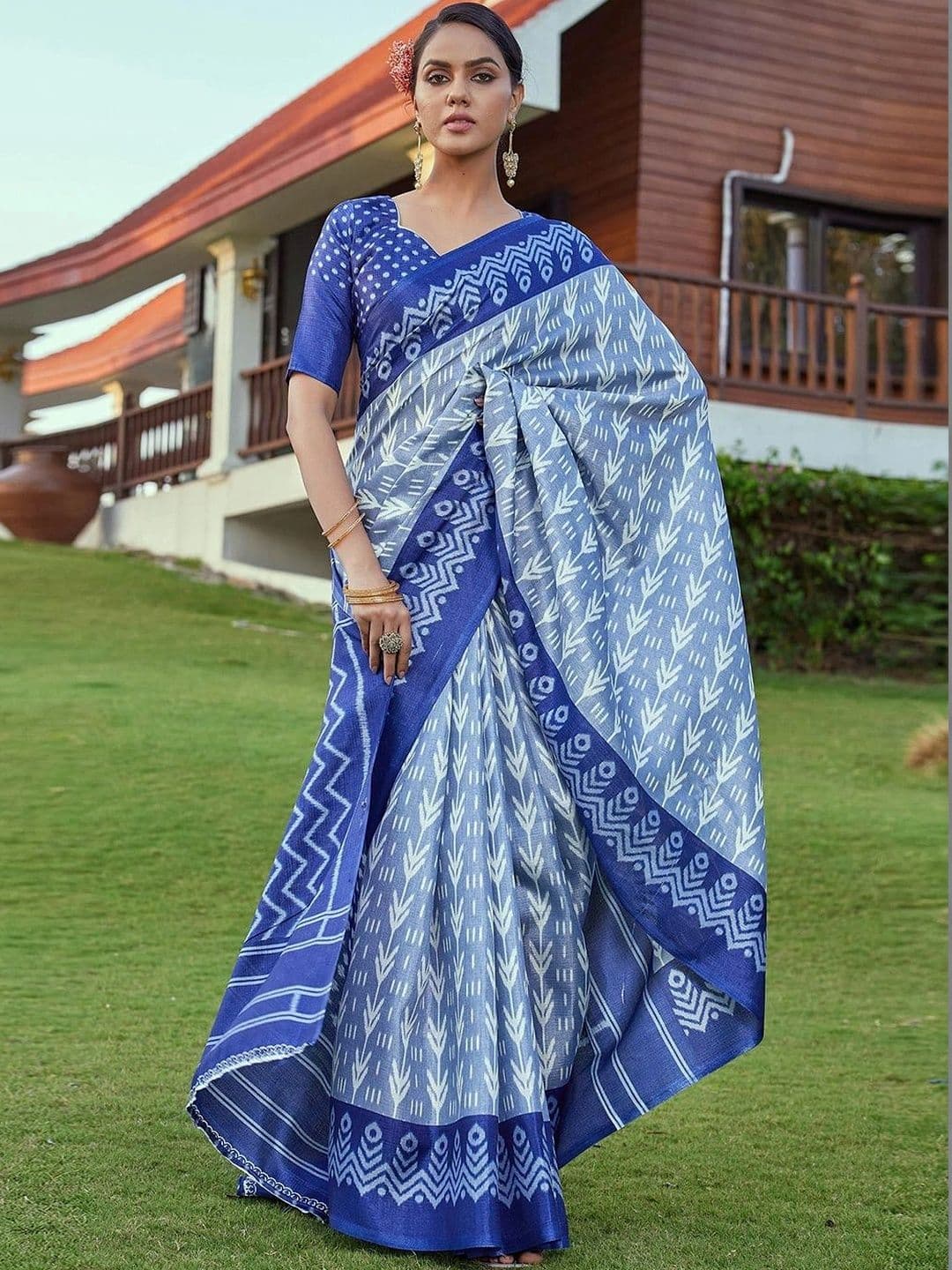 SANISA Ethnic Motifs Pure Cotton Saree - view 1