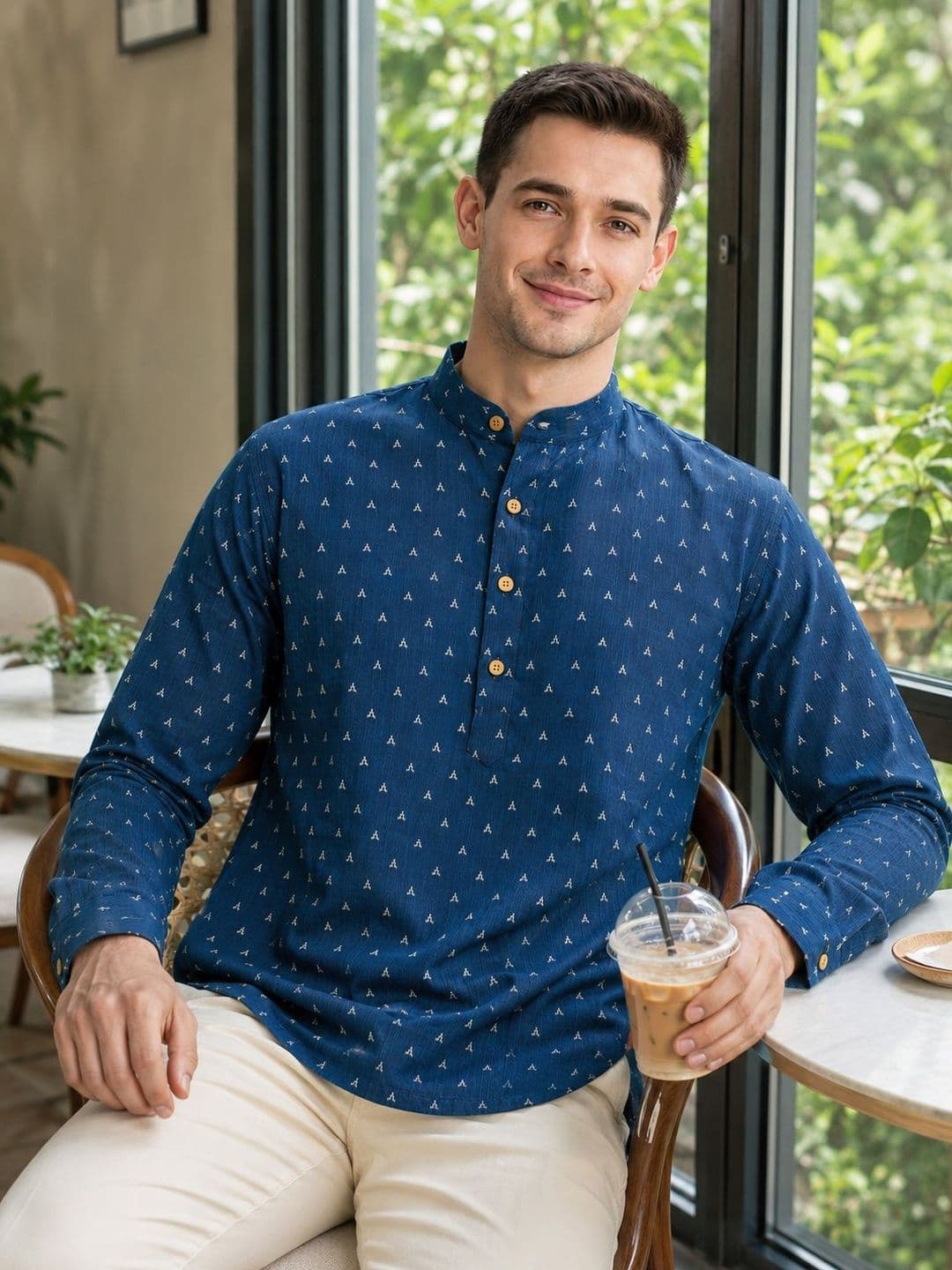 Anouk Men Ethnic Motifs Printed Kurta thumbnail 4