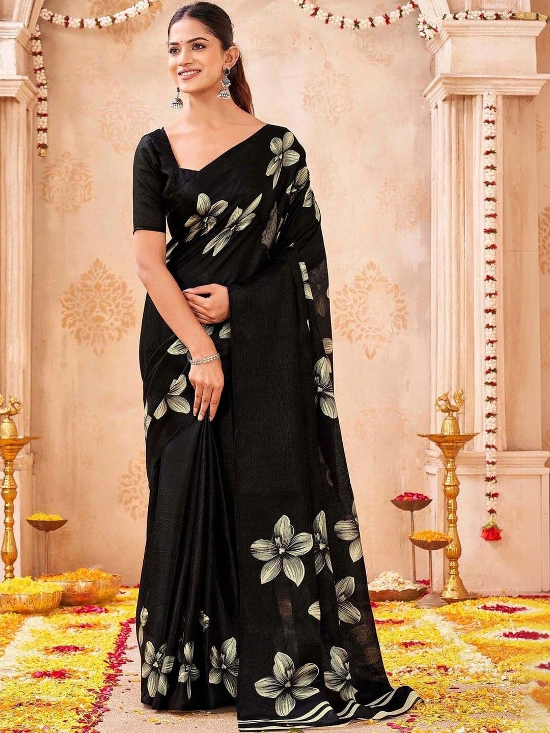 KALINI Floral Fusion Saree - view 1