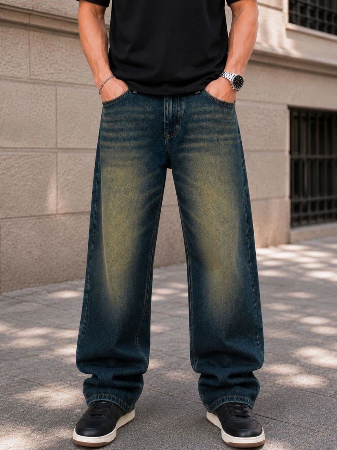 MQ Denim Men Straight Fit Mid-Rise Light Fade Jeans - view 1