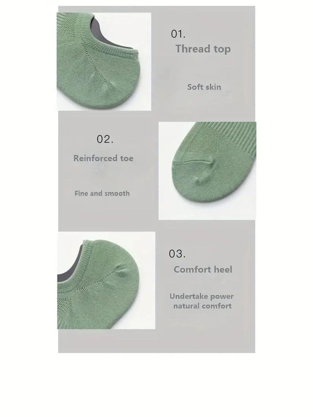Moda Rapido Men Pack of 5 Cotton Blend Shoe Liners Socks thumbnail 5
