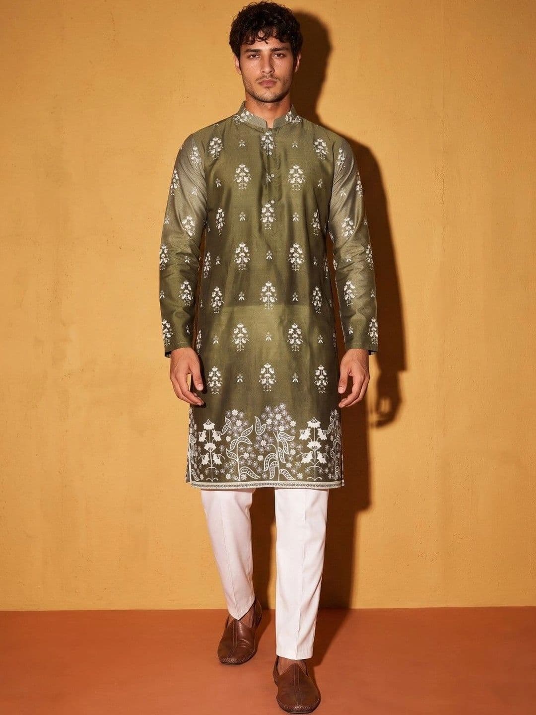 DRIP CHOWK Men Floral Printed Floral Kurta - view 1