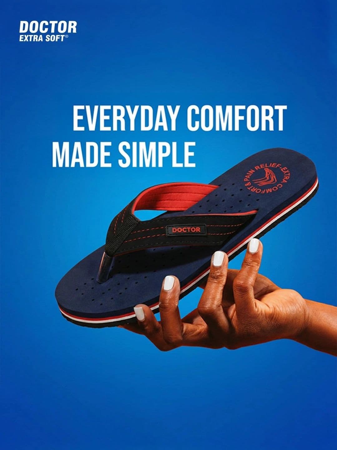 DOCTOR EXTRA SOFT Men Perforated Orthopedic Non-Slip Thong Flip-Flops thumbnail 2
