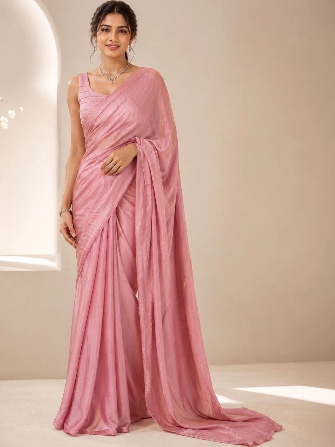 DEVI FASHIONS LLP Poly Crepe Saree - view 1
