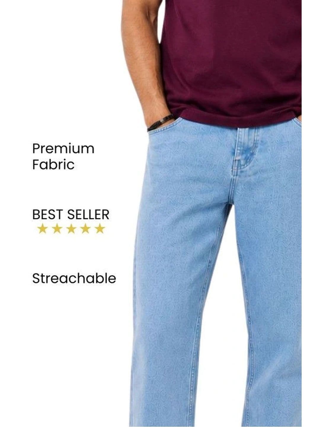 ETON VALLEY Men Straight Fit Mid-Rise Jeans thumbnail 5