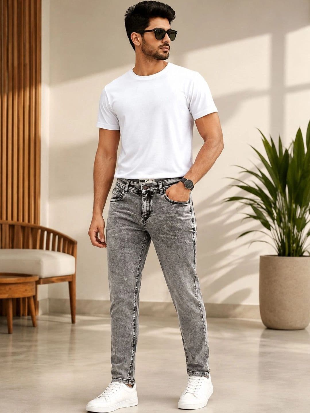 Global Jeans Men Regular Fit Mid-Rise Jeans - view 1