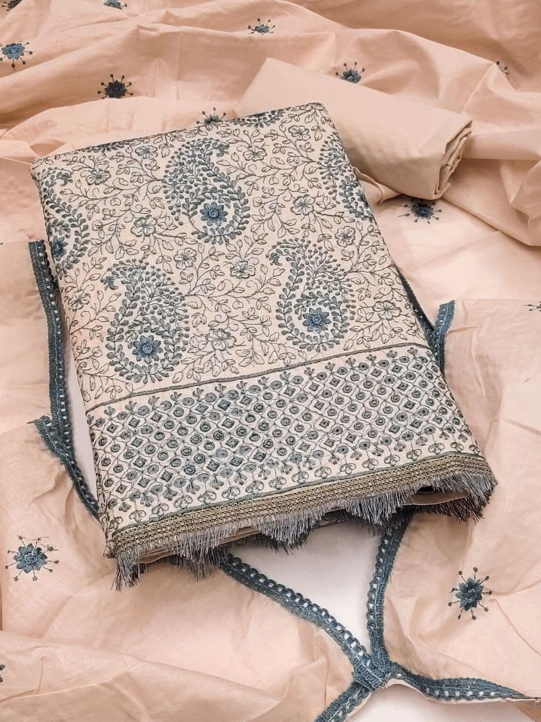 Dhaaga Ghar Embroidered Unstitched Dress Material - view 1