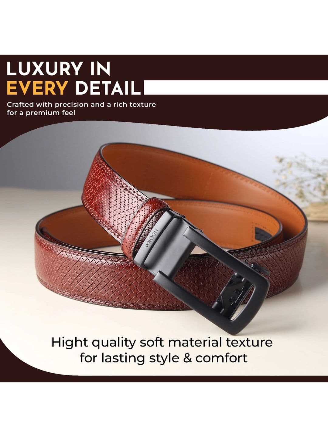 WROGN Men Textured PU Belt thumbnail 5