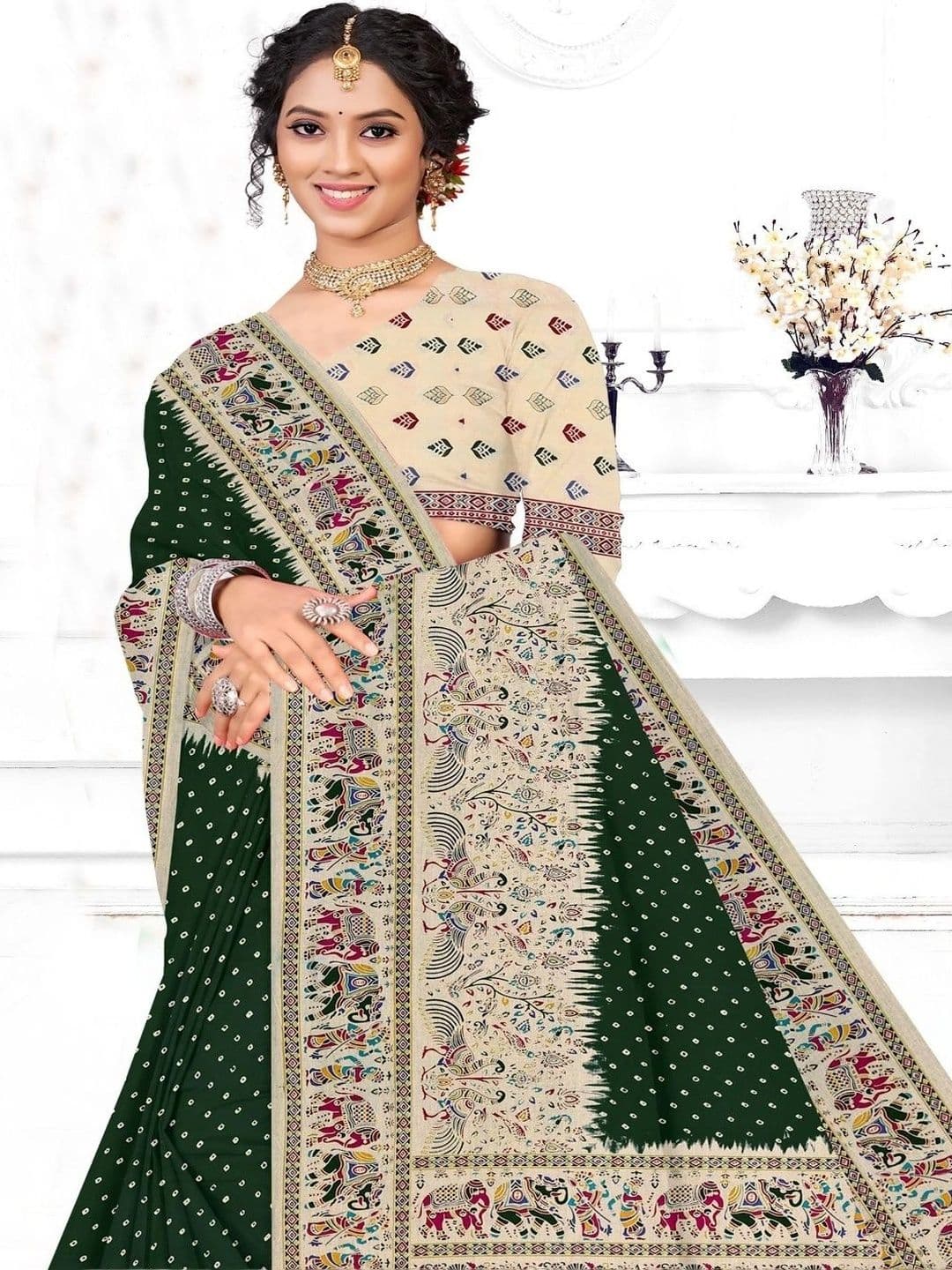 Clothnest Kalamkari Pure Cotton Saree thumbnail 4