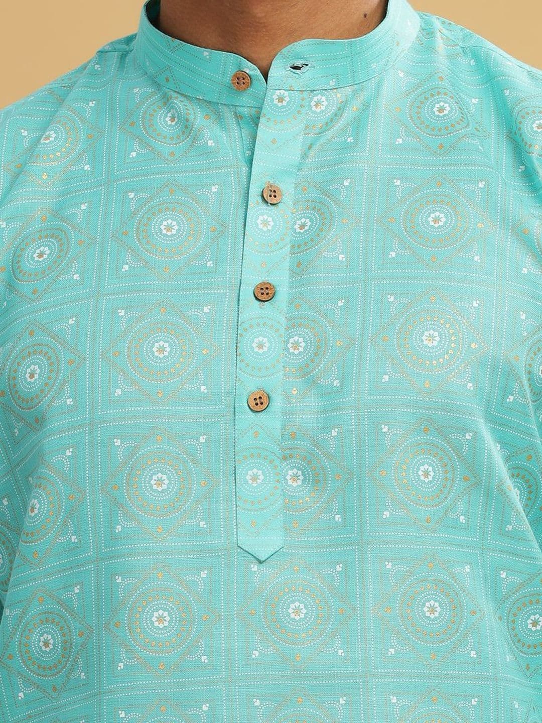 Anouk Printed Band Collar Straight Long Kurta thumbnail 6