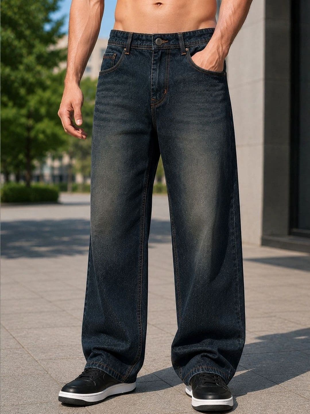 FALKRA Men Mid-Rise Low Distress Jeans - view 1