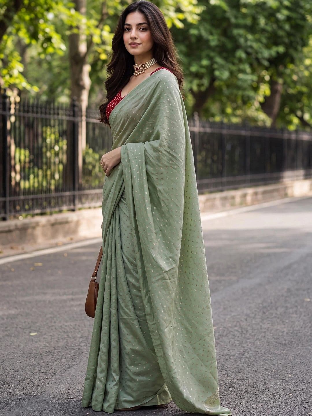 Looootnest Embellished Pure Georgette Saree thumbnail 2