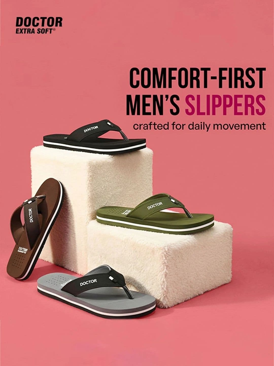 DOCTOR EXTRA SOFT Men Orthopedic Non-Slip Thong Flip-Flops thumbnail 3