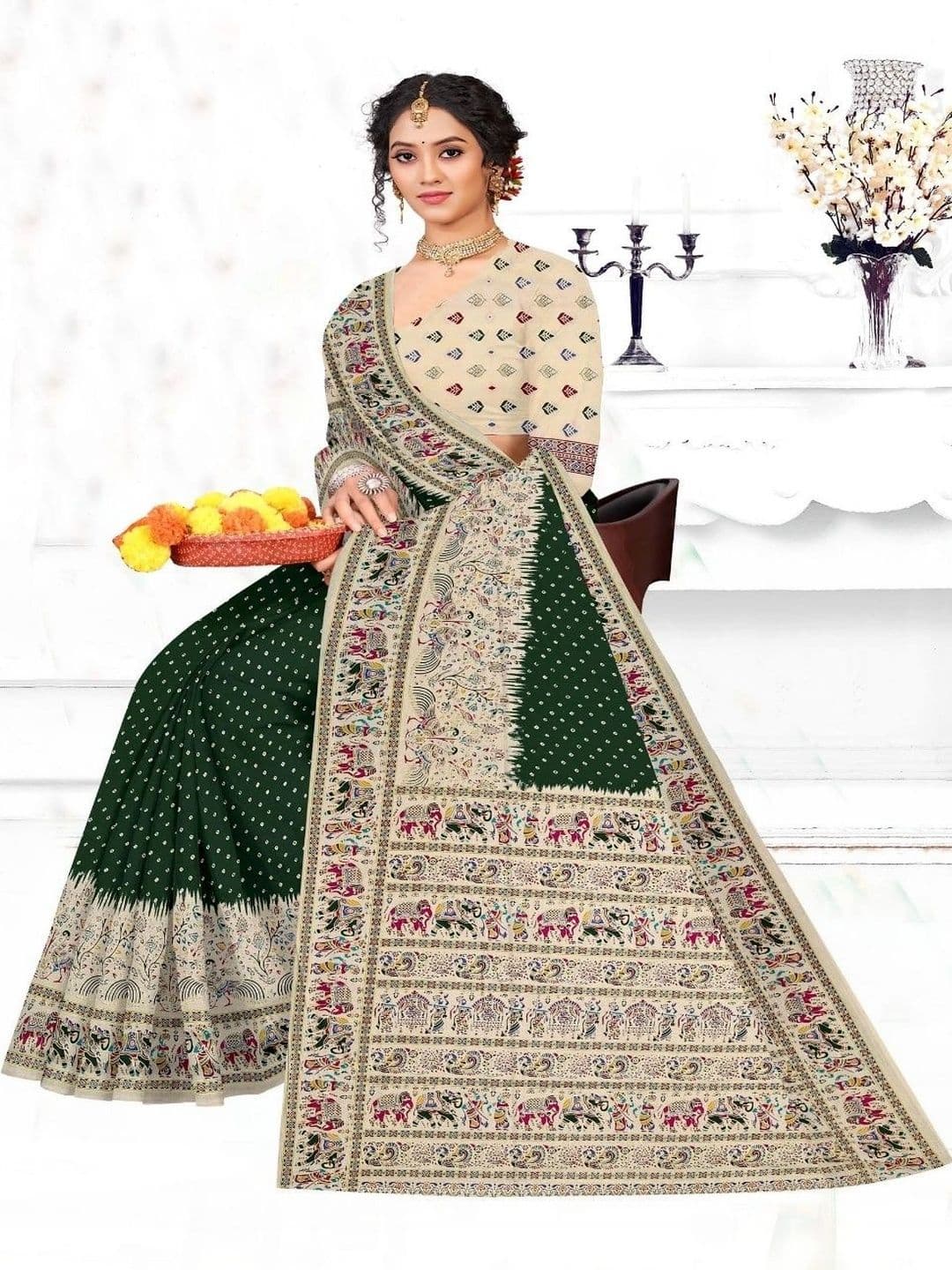 Clothnest Kalamkari Pure Cotton Saree thumbnail 2