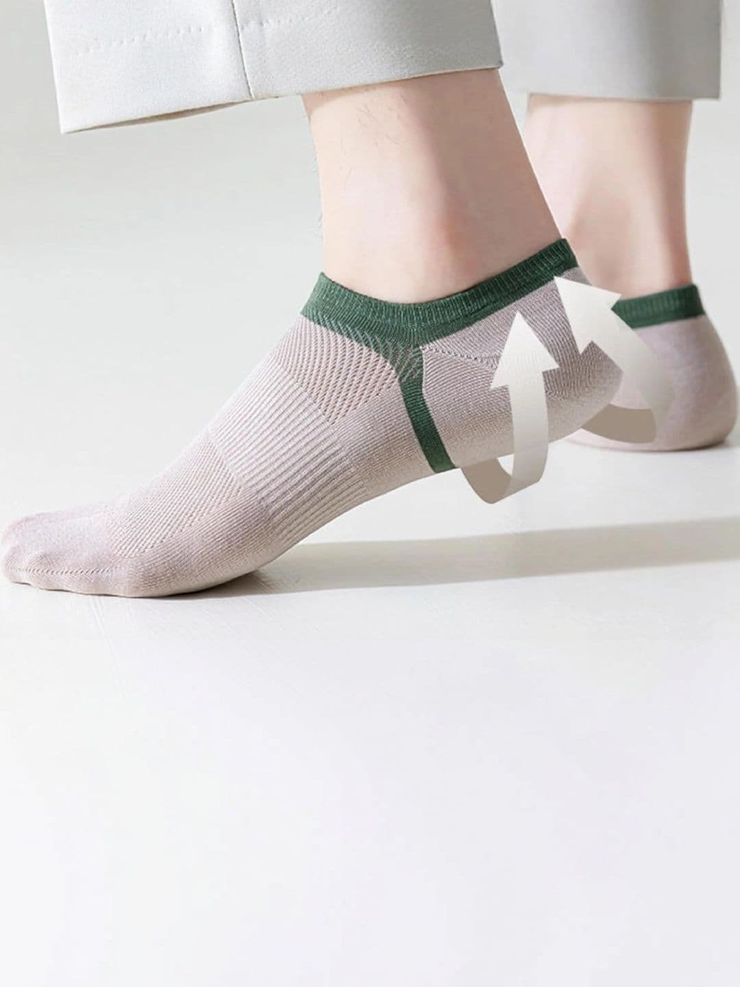 Moda Rapido Men Pack of 5 Cotton Blend Colourblocked Shoe Liners Socks thumbnail 5