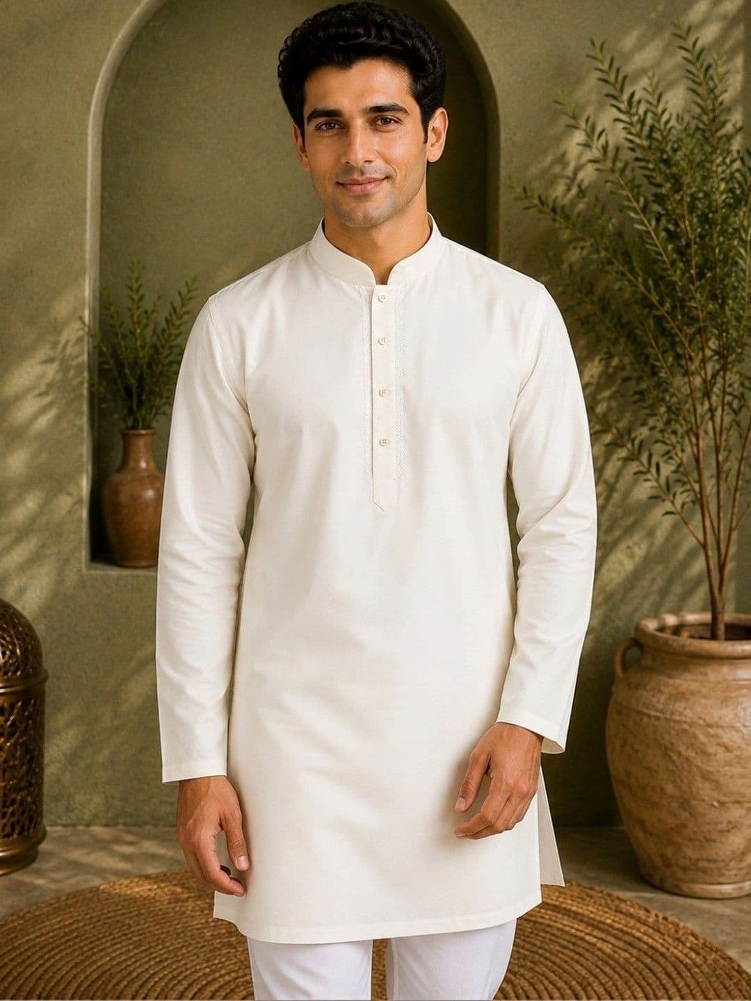 TATTVA Men Thread Work Kurta thumbnail 2