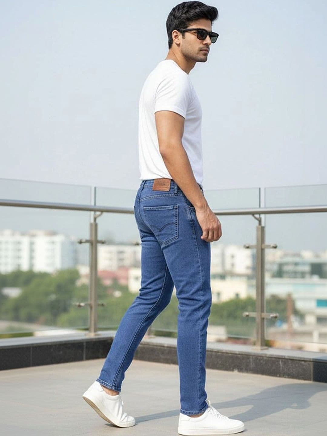 Global Jeans Men Regular Fit Mid-Rise Jeans thumbnail 3