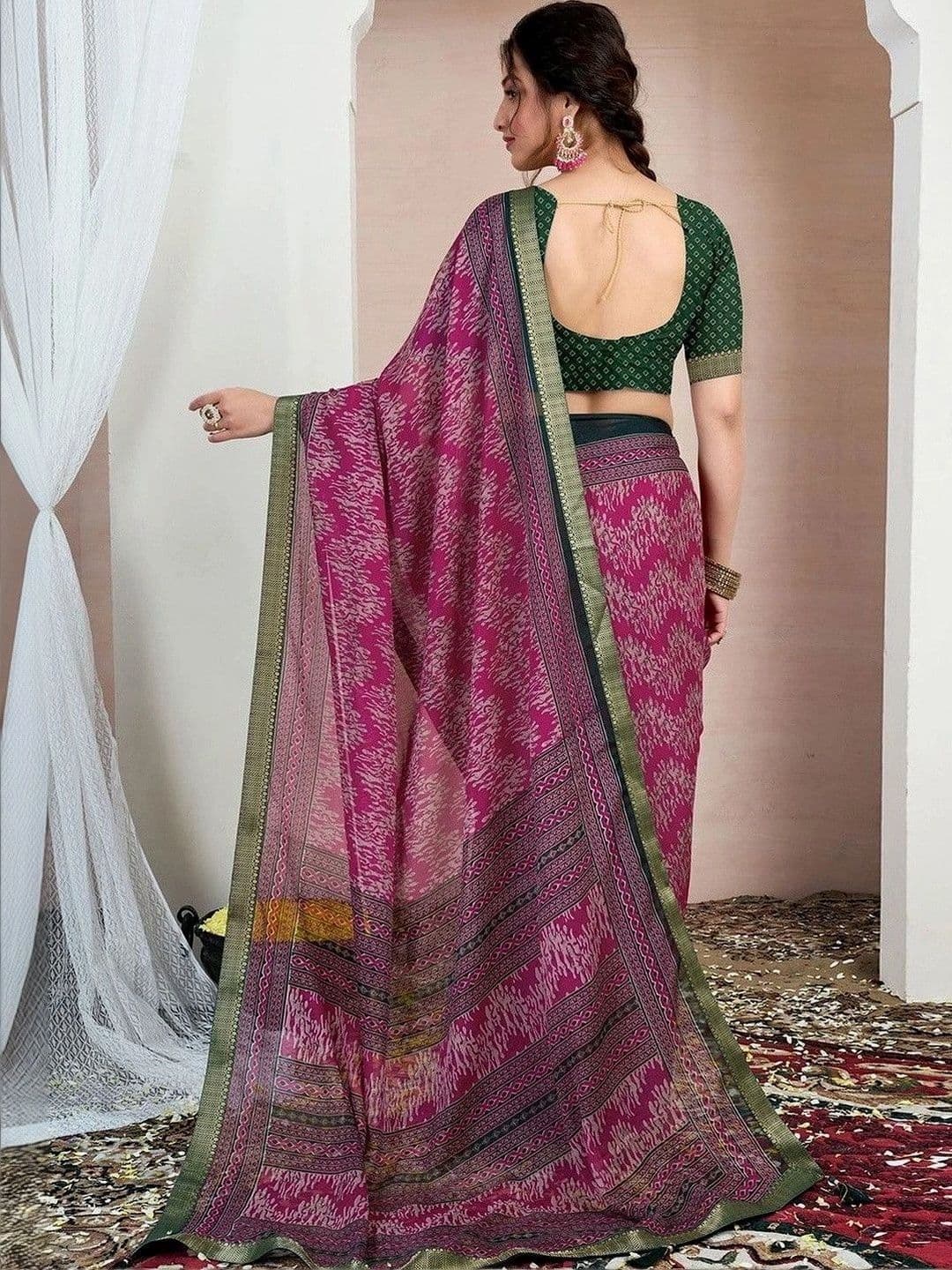 SANISA Pure Chiffon Saree thumbnail 6