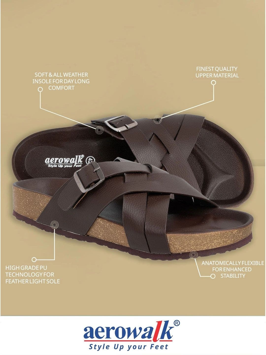 Aerowalk Men Comfort Sandals thumbnail 5